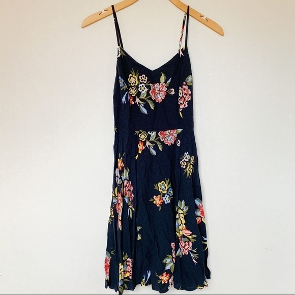 Old Navy Black Floral Mini Dress - Picture 1 of 5